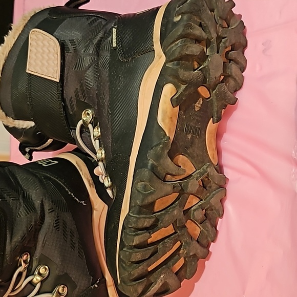 💯Auth Cougar Girls Toasty Black/Pink Snow Boots US4Y /Eu35.5 - Picture 8 of 13